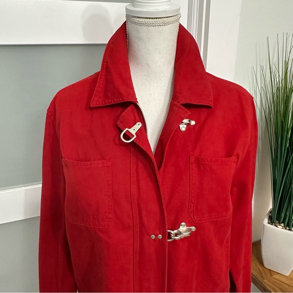 Vintage Lauren USRL Marine Supply Division Coat Large Red RARE Barn Coat EUC - Picture 3 of 11